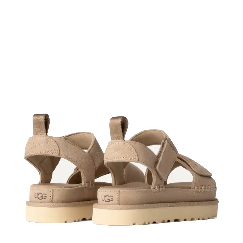 Heel view of Ugg Goldenstar Platform Sandal for women.