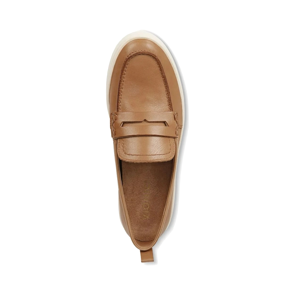 Top-down view of Vionic Uptown Smooth Leather Loafer for women.