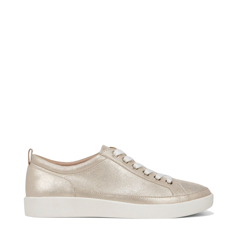 Side (right) view of Vionic Winny Leather Tie Sneaker for women.