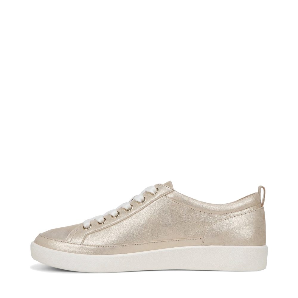 Side (left) view of Vionic Winny Leather Tie Sneaker for women.