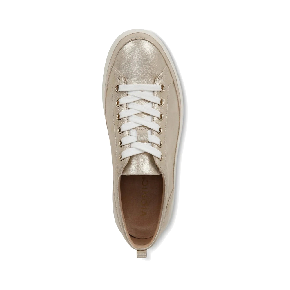 Top-down view of Vionic Winny Leather Tie Sneaker for women.