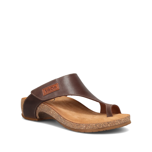 Taos Women's Loop Slide Thong Sandal in Mocha