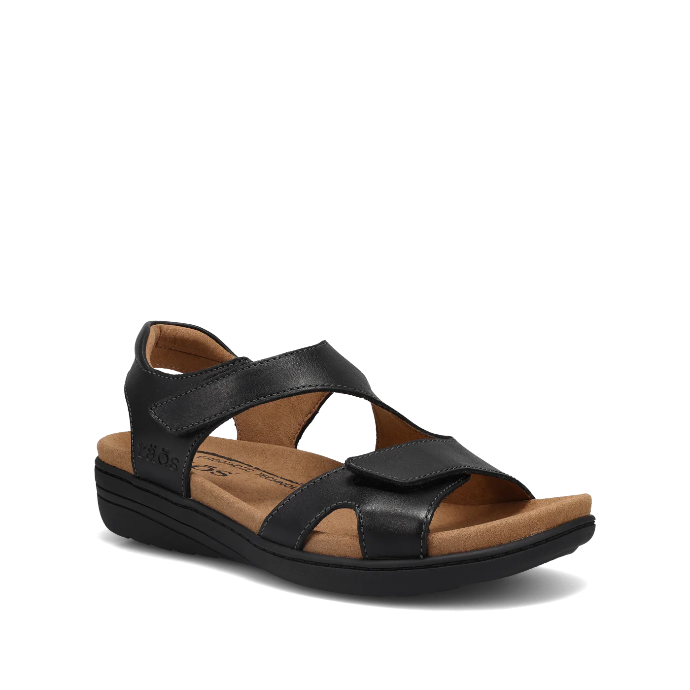 Taos Women's Serene Leather Sandal in Black