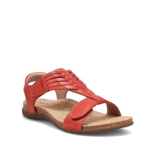 Taos Women's Wonderful Woven Leather Sandal in Bruschetta