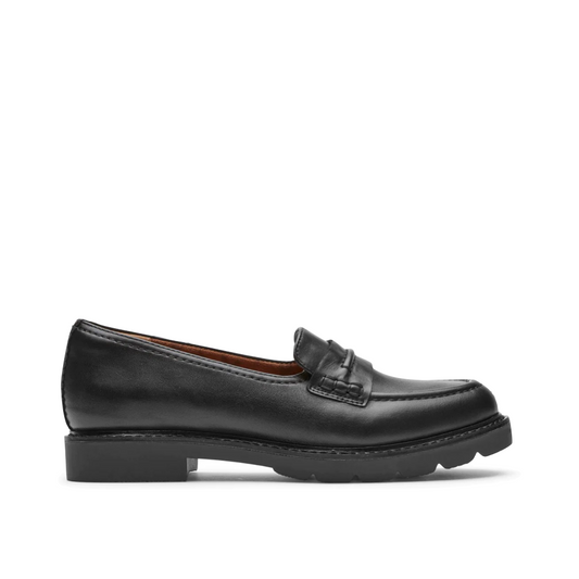 Side (right) view of Cobb Hill by Rockport Janney Leather Slip on Loafer for women.